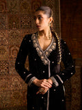Siyahzar Black Velvet Suit Set